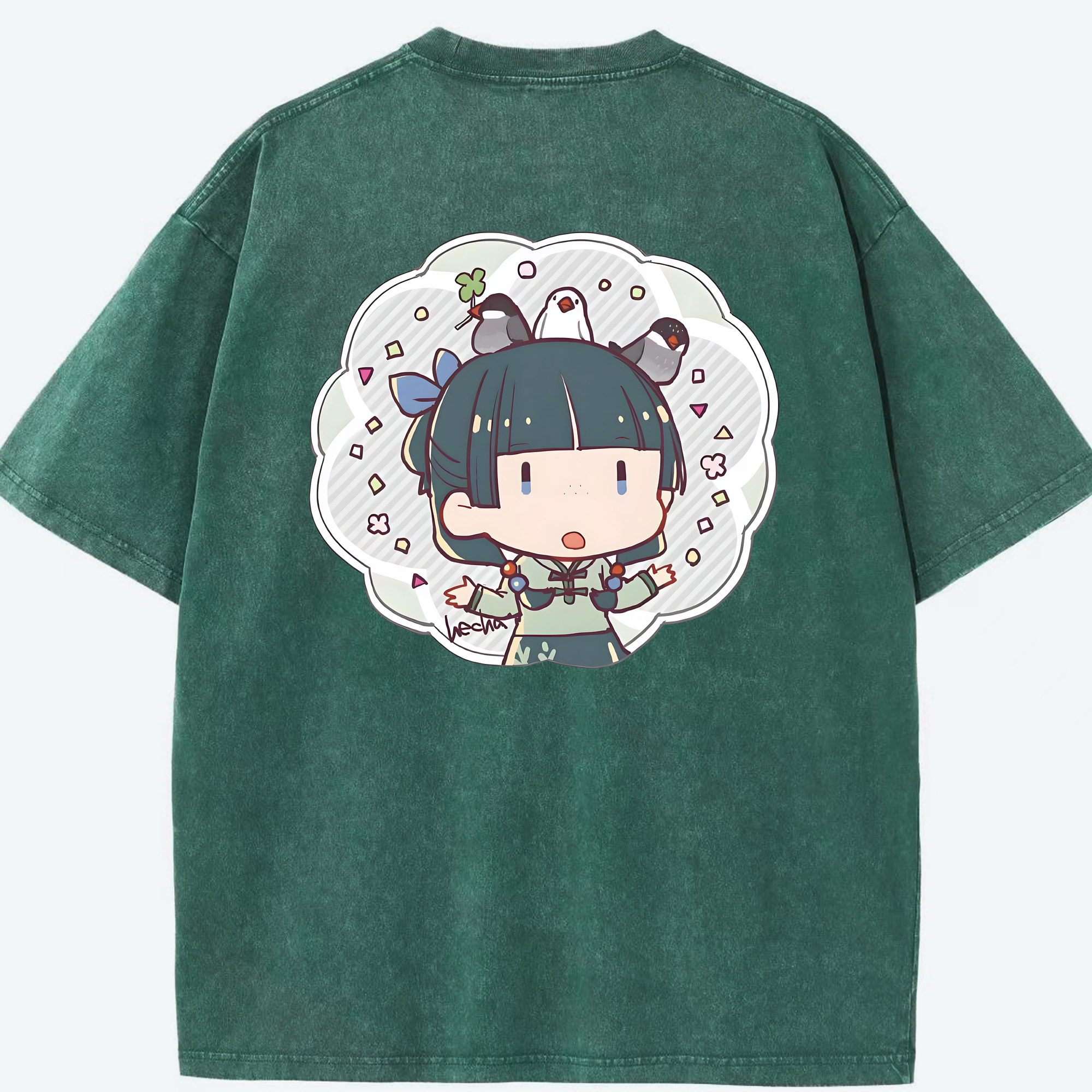 （画像用） 薬屋のひとりごと The Apothecary Diaries 綿100% ヴィンテージ風 半袖Tシャツ（背面プリント）